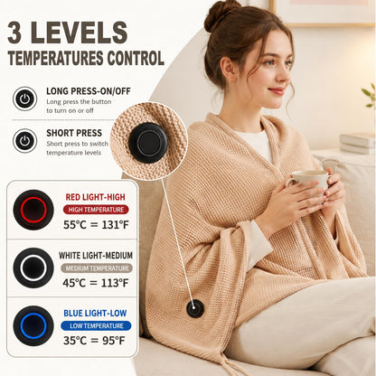 🔥New Portable Heated Shawl Blanket