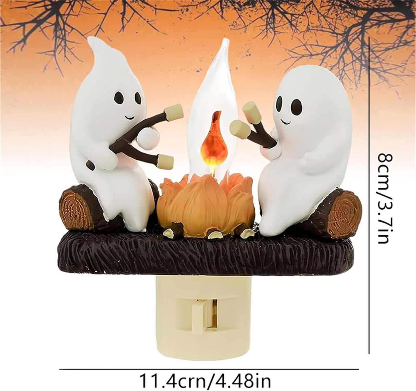 👻Ghost-shaped plug-in night light ornament