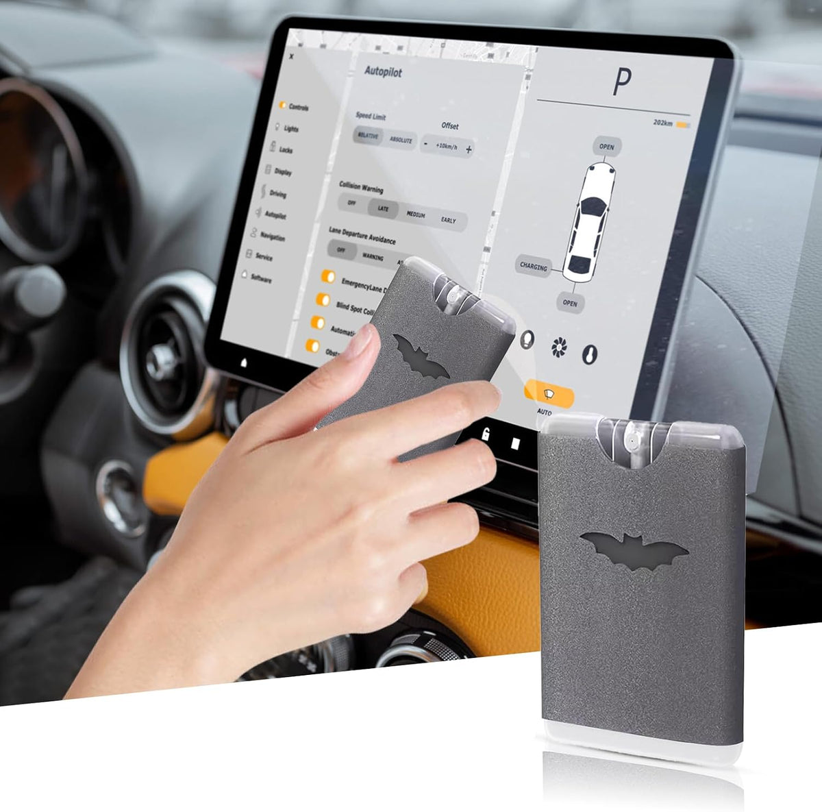 🧴2-in-1 Screen Cleaner - Suitable for car, tablet, and mobile phone touchscreens