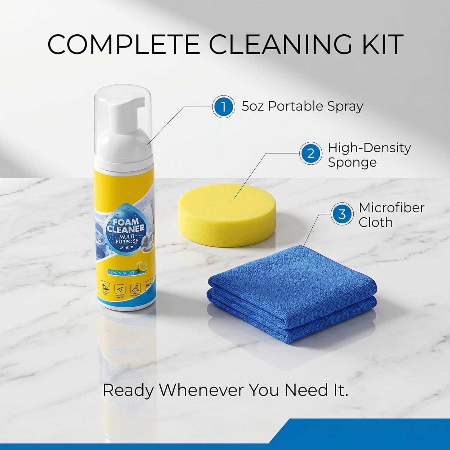 🧼✨ Foam Cleaner Multi Purpose 4-in-1 Spray