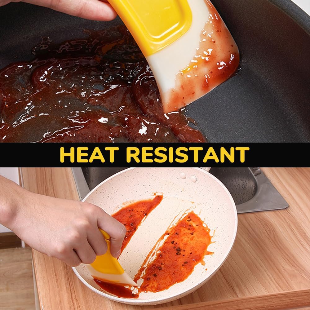 🍳2-Piece Heat-Resistant Silicone Kitchen Scraper Set