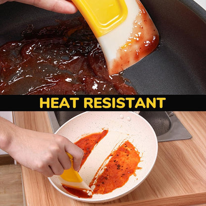 🍳2-Piece Heat-Resistant Silicone Kitchen Scraper Set