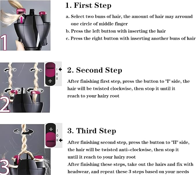 🔄Electric USB automatic hair braiding device