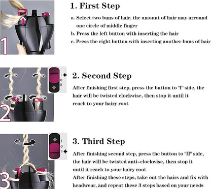 🔄Electric USB automatic hair braiding device