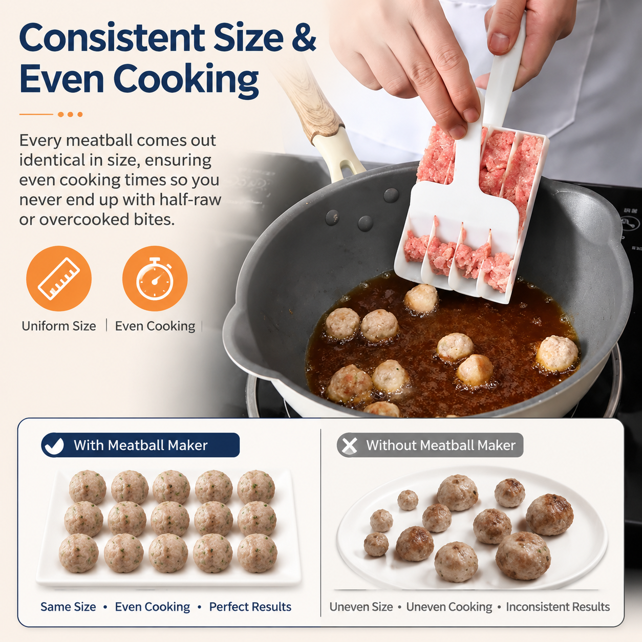 ⚡Meatball maker – can be used to make rice balls, meatballs