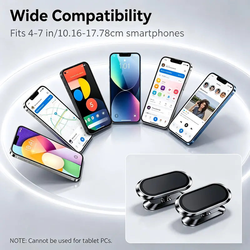 📱Car Magnetic Phone Holder - 360° Adjustable, with Included Metal Plate