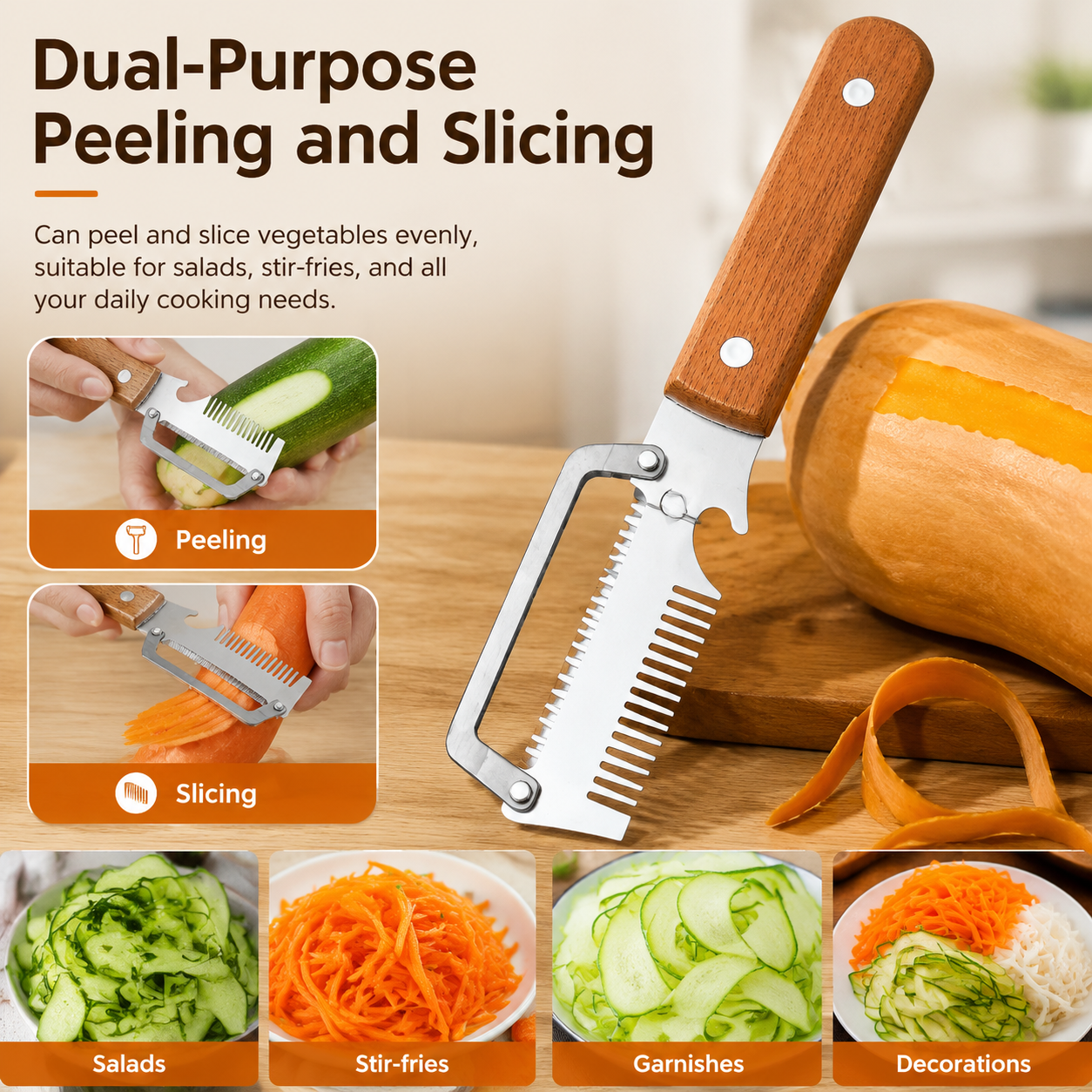 ✨3-in-1 Stainless Steel Peeler
