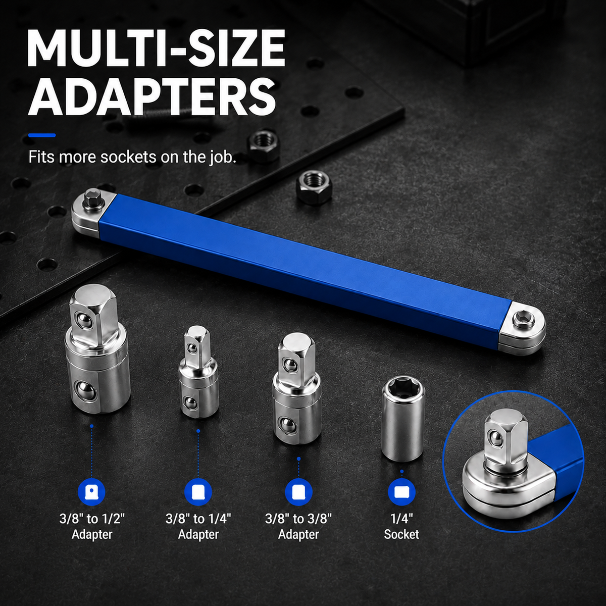 🔧Multifunctional ratchet extension wrench