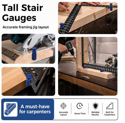 📏High stair gauge, suitable for frame square