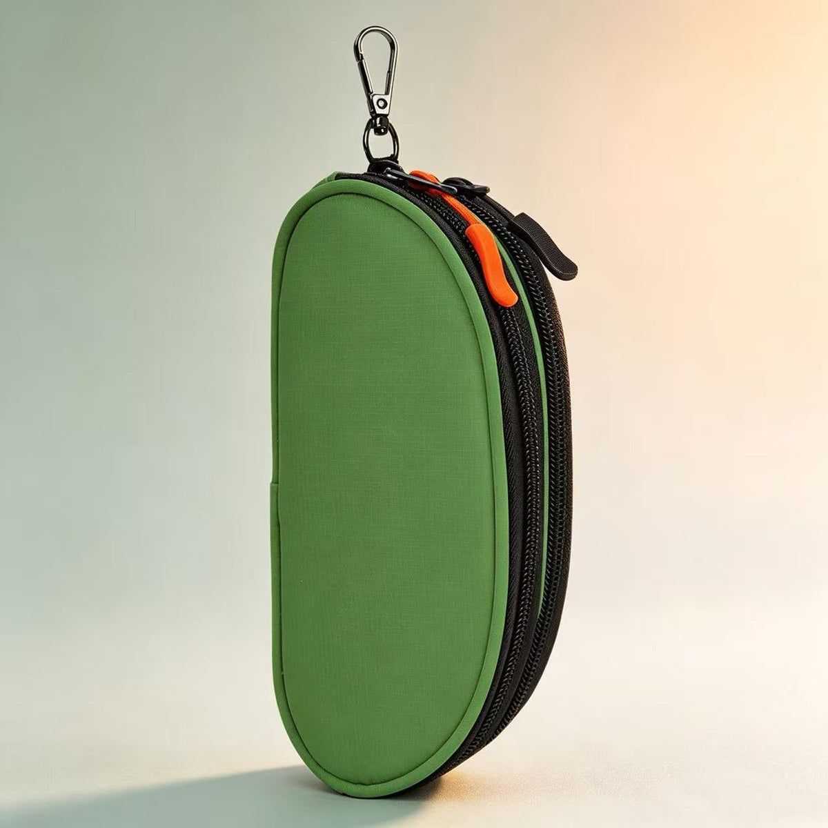 Soft Portable Double Eyeglass Case Zipper Sunglasses Bag