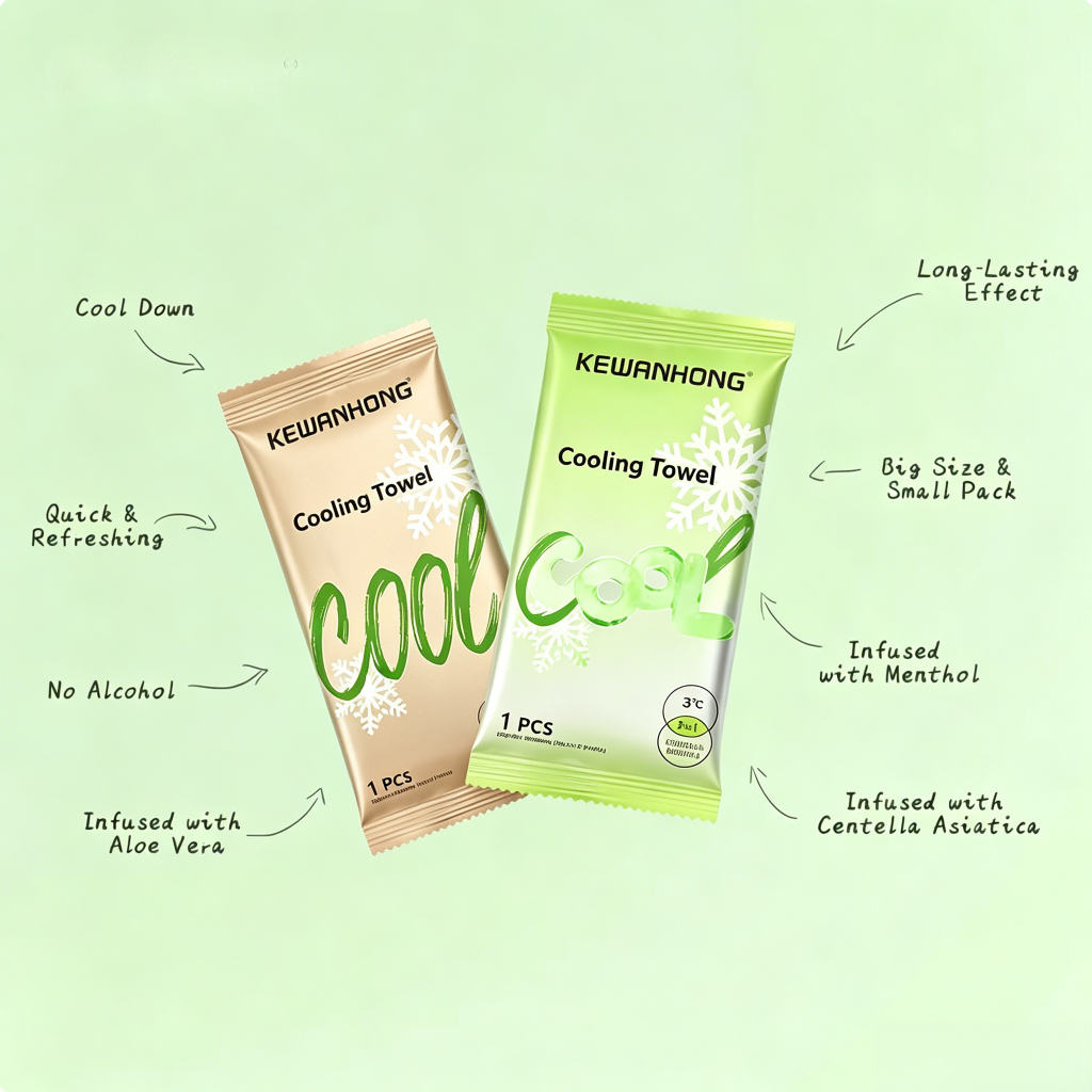 🌊🧊 10-Pack Menthol Cooling Towels Wipes, Instant & Long Lasting Cooling Relief