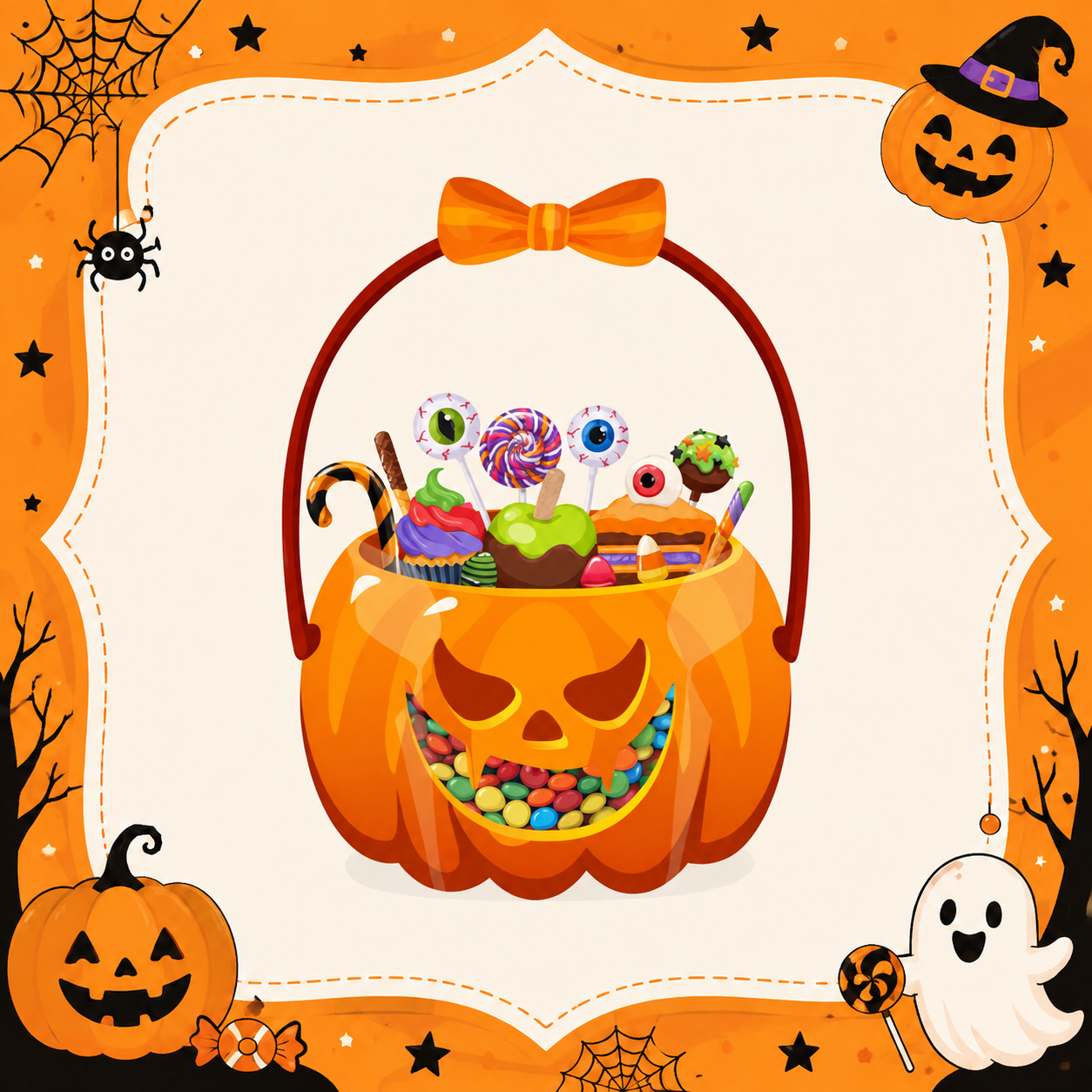 🍬Halloween Pumpkin Pot Candy Bag