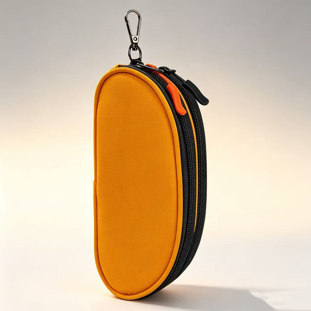 Soft Portable Double Eyeglass Case Zipper Sunglasses Bag