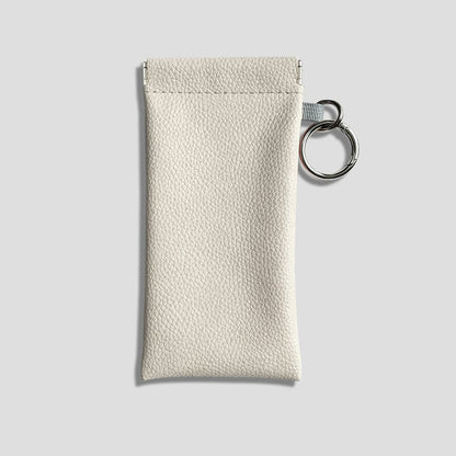 Buy three get one free🎒 PU Leather Eyeglass Pouch with Key Ring - Spring-Open Portable Glasses Case ✨