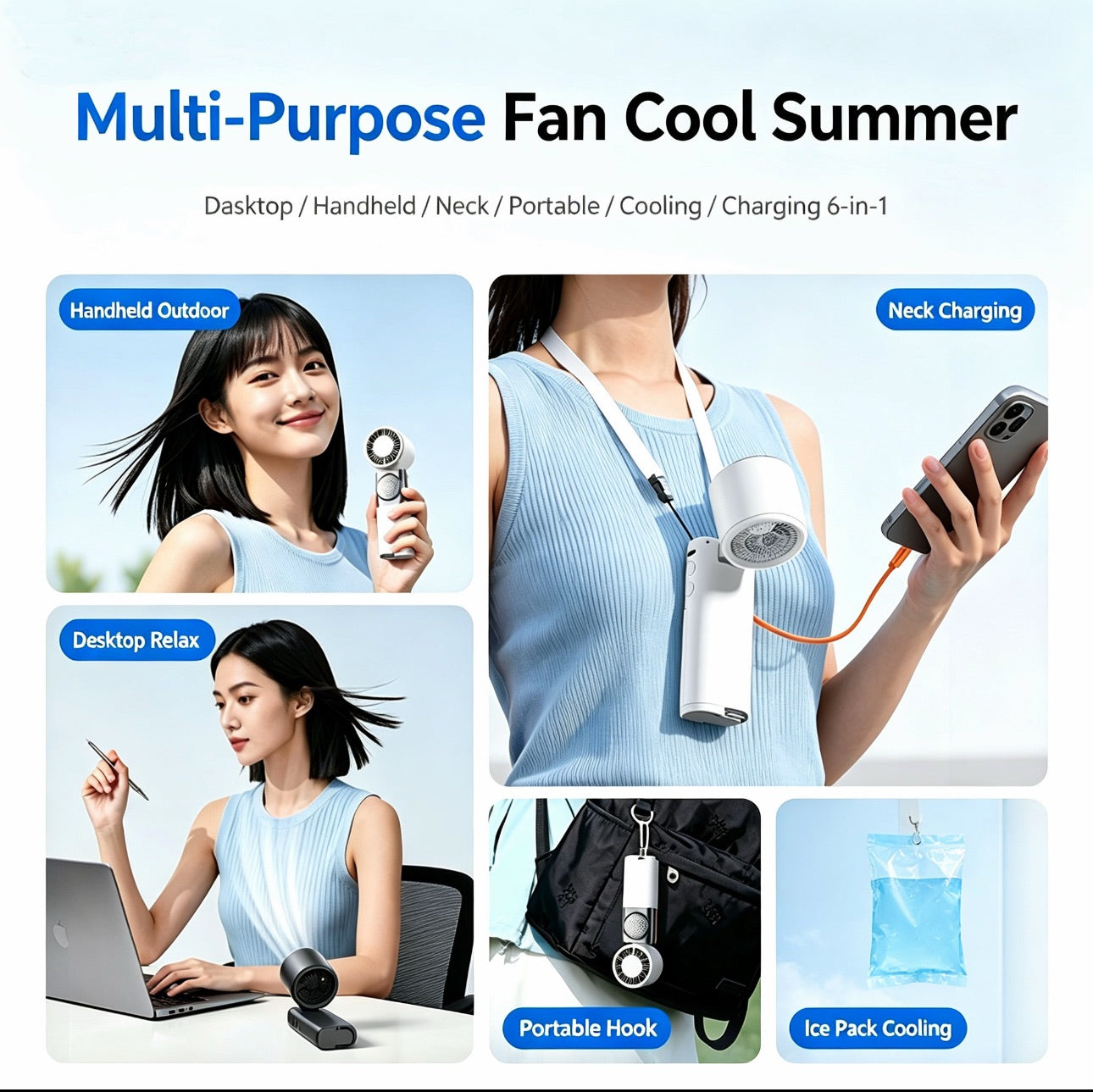 Portable Refrigeration Fan with Emergency Power Bank