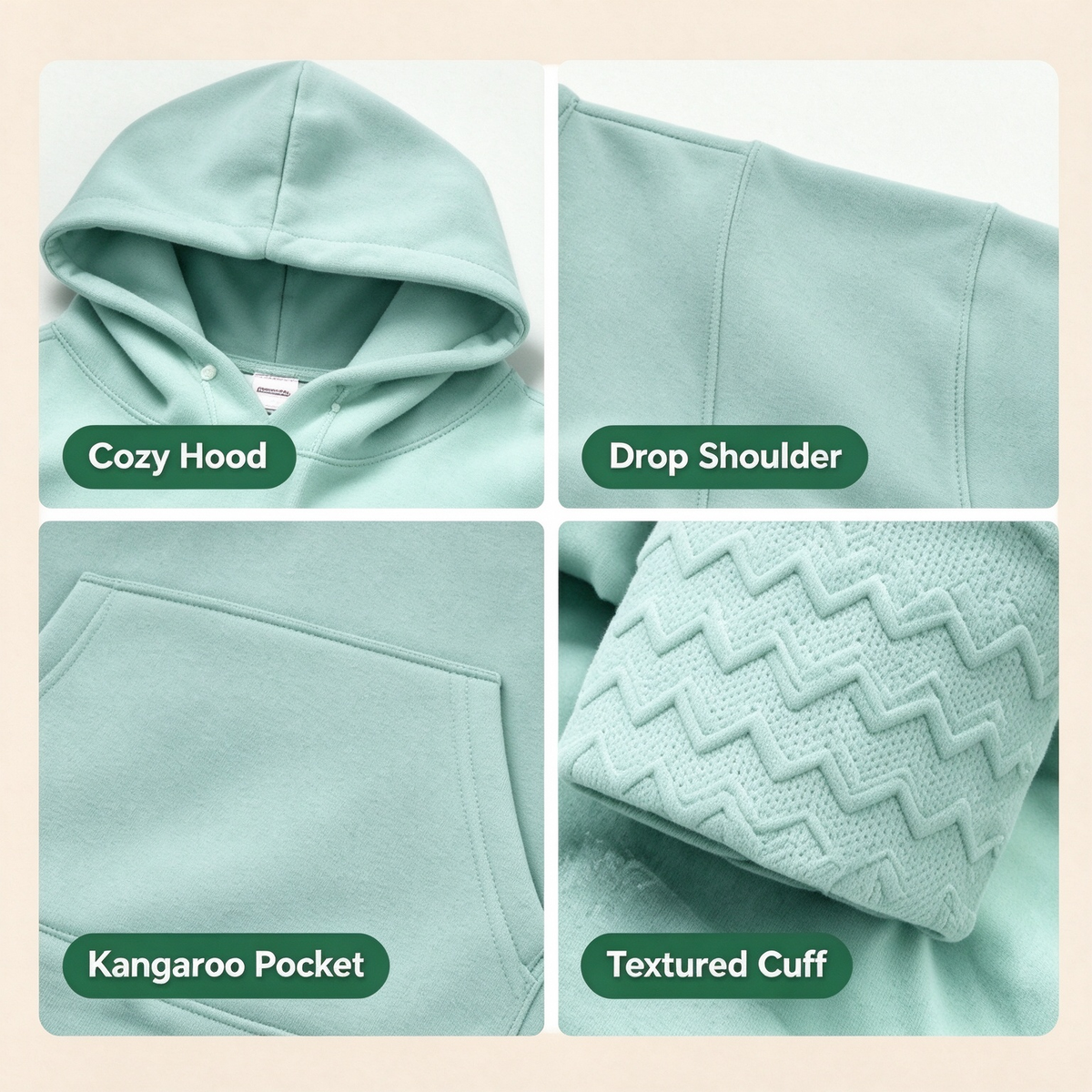 🧥Women’s Sensory Hoodie – crafted from soft fleece fabric and featuring textured cuffs