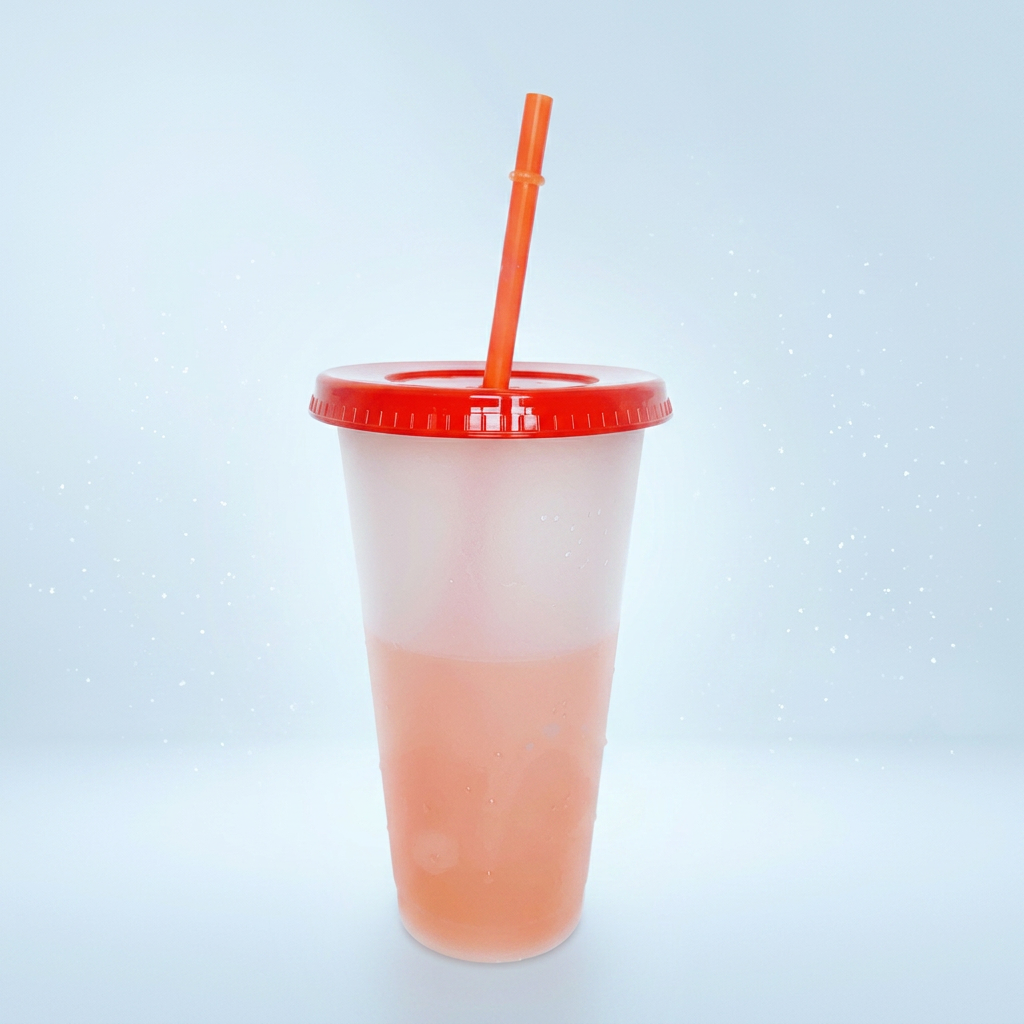 ❄️Summer temperature-regulating large-capacity color-changing cup when cooled
