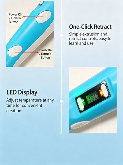 Smart 3D Printing Pen for Kids‑Easy‑Use DIY Drawing Pen