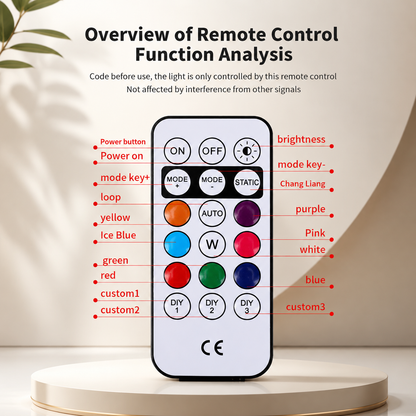 🚨Eight-color remote control car ambient light
