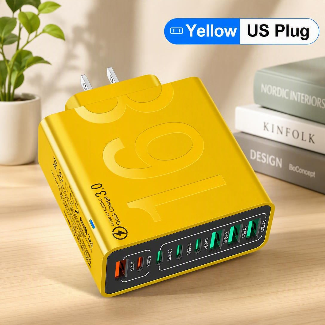 Portable Smart 8-Port Charger, Suitable For A Variety Of Devices