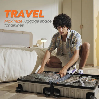✈️🔋 Vacuum Packing Pump Storage Bags Set