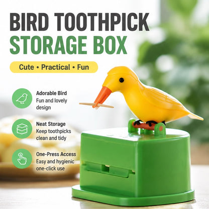 Super fun woodpecker toothpick holder