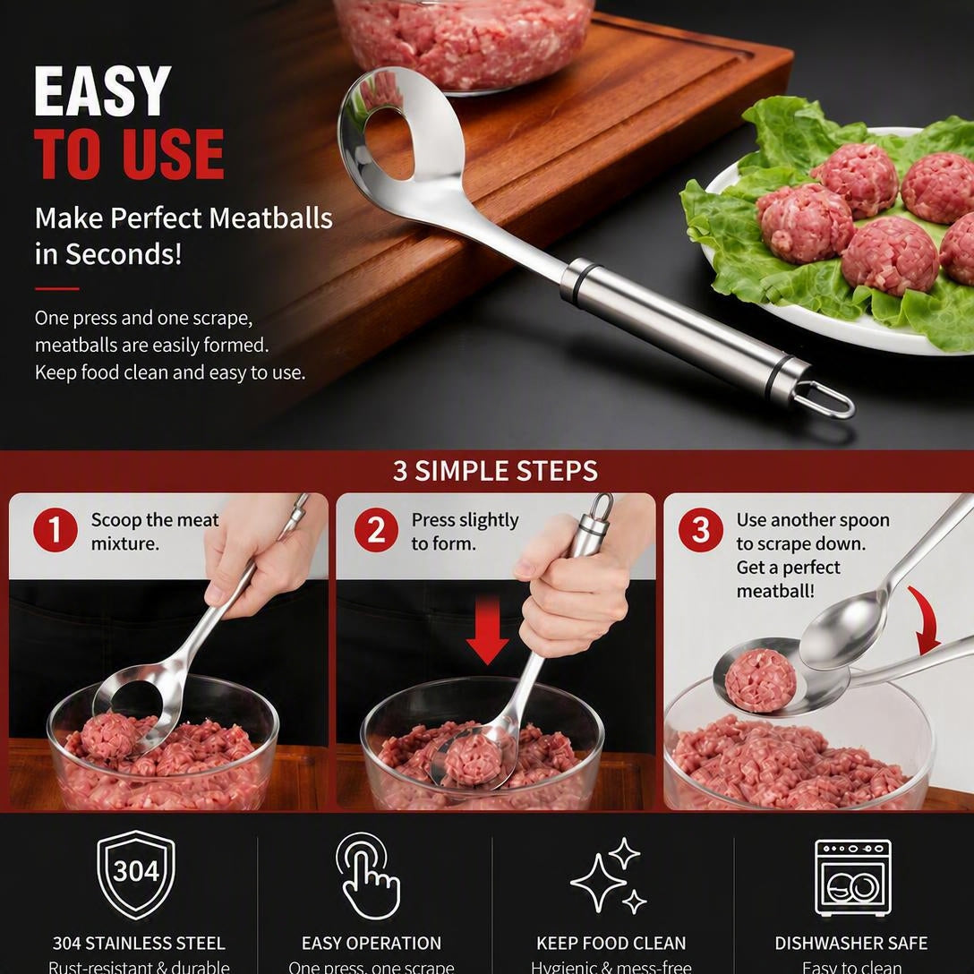 304 Stainless Steel Meatball Scoop Ball Maker Tool