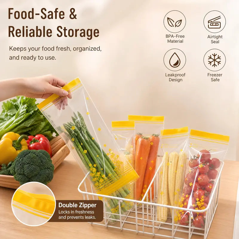 Thick Double Seal Food Storage Bags