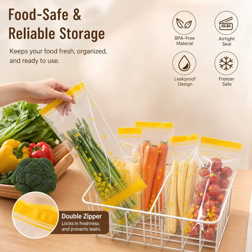 Thick Double Seal Food Storage Bags
