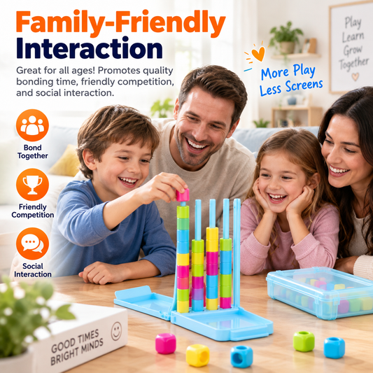 🧠Travel Edition Game - Includes 1 travel storage box and 40 rings