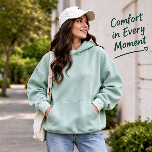 🧥Women’s Sensory Hoodie – crafted from soft fleece fabric and featuring textured cuffs