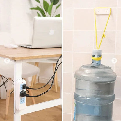 Buy 3 Get 2 Free ✨ Say Goodbye to Messy Cords! Self-Adhesive Socket Organizer & Power Strip Wall Mount 🛠️
