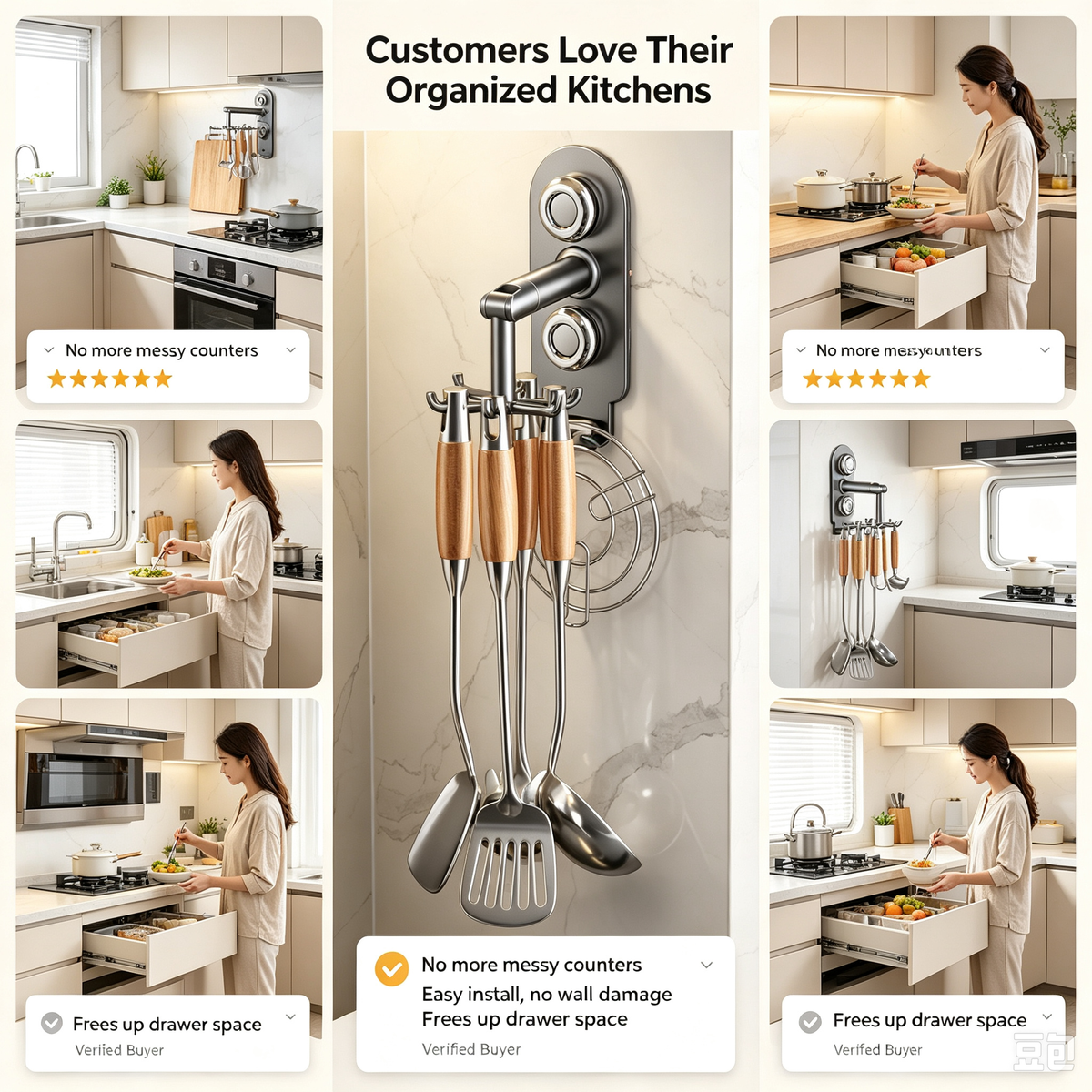 Kitchen rotating hook