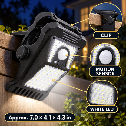 Solar-Powered Clip-On Motion Sensor Light