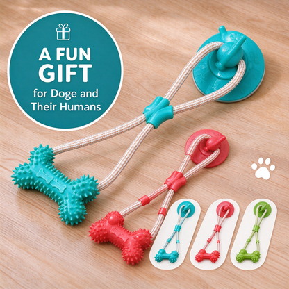 Dog Suction Cup Tug-of-war Teething Toy