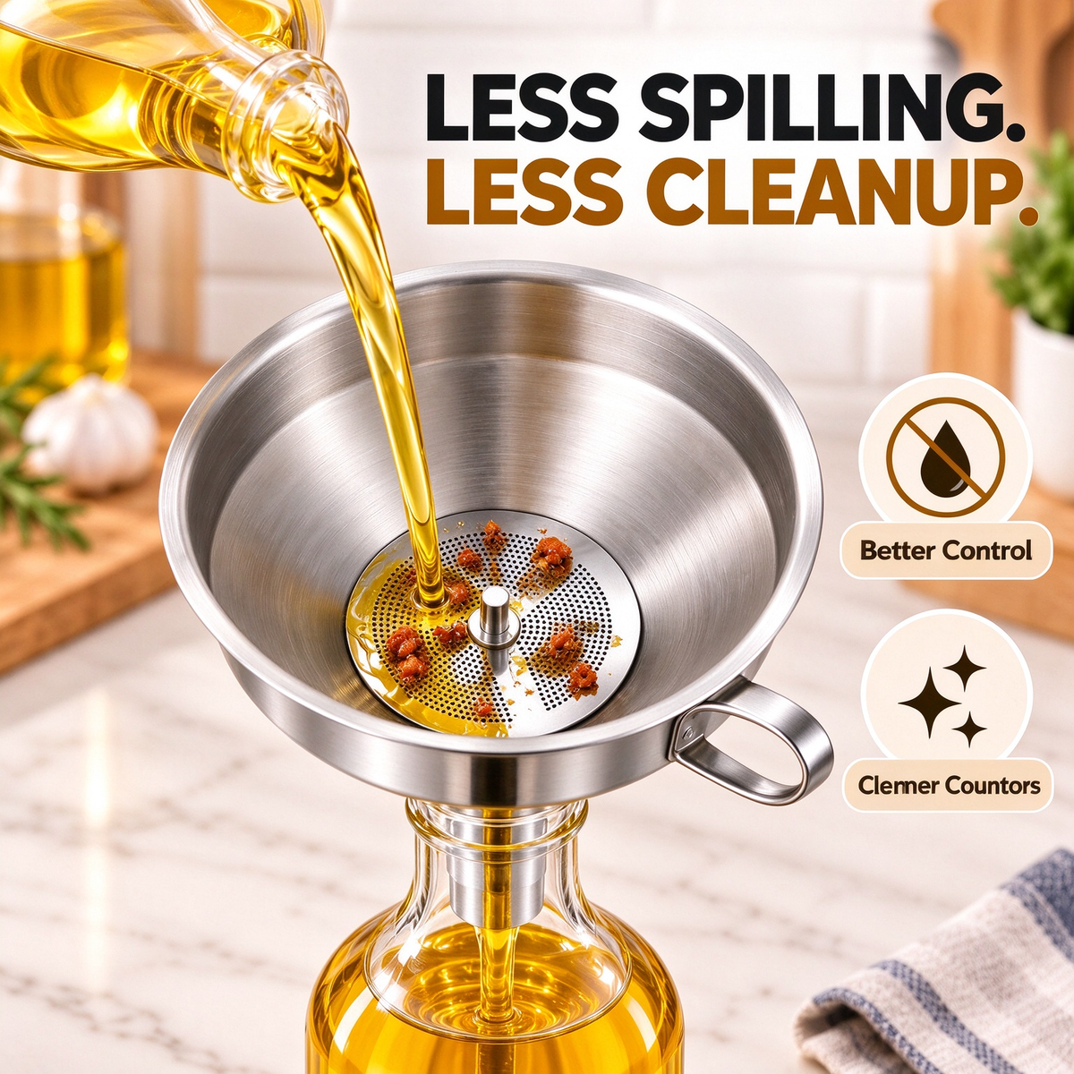 Stainless steel filter funnel