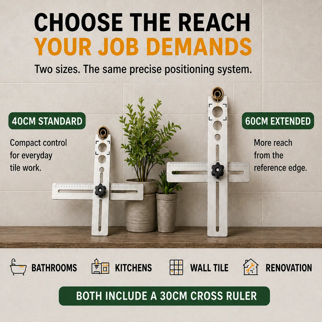 🌟 The Ultimate Tile Positioning Solution — Heavy-Duty Stainless Steel Multi-Angle Measuring Ruler 📏💪