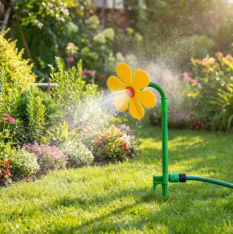 💦💃 360° Rotating Funny Dancing Crazy Daisy Water Sprinkler for Lawn Garden