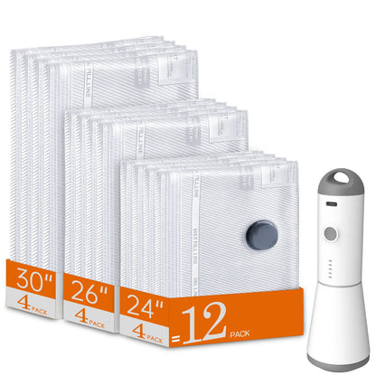 🧳💨 Vacease Cordless Travel Vacuum Bag Set with Rechargeable Air Pump