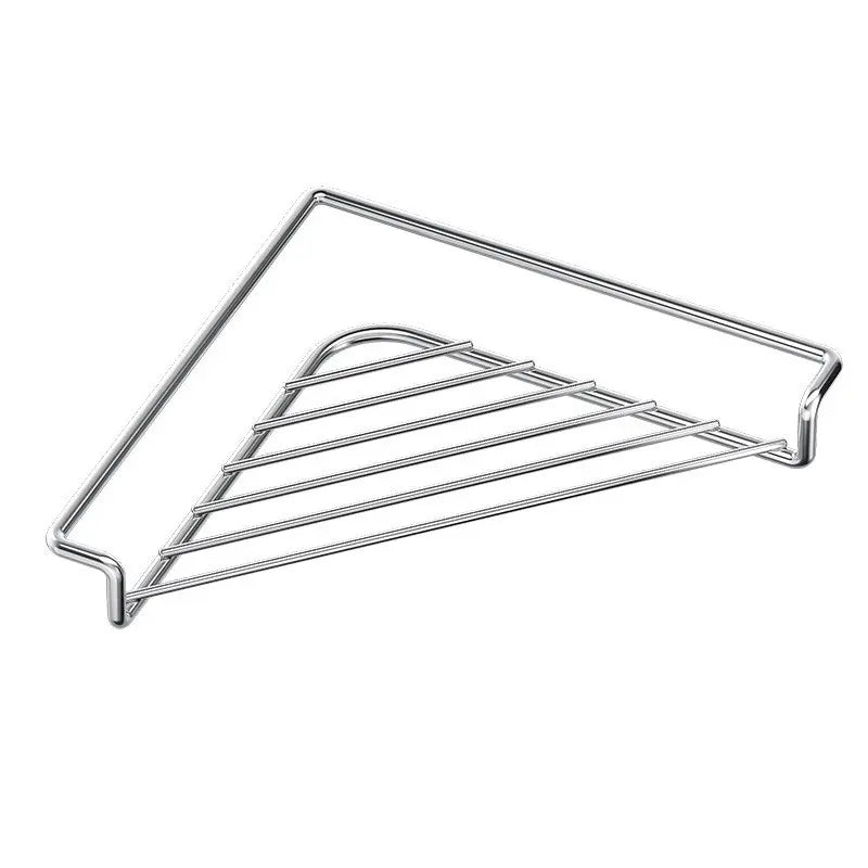 ✨ Stainless Steel Corner Sink Drain Rack | Space-Saving Kitchen Organizer