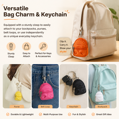 🎒Mini Backpack Coin Pouch &amp; Bag Charm