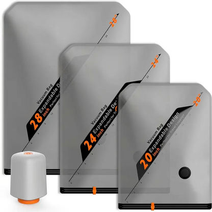 ✈️🔋 Vacuum Packing Pump Storage Bags Set