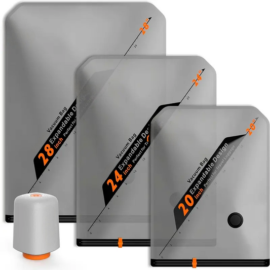 ✈️🔋 Vacuum Packing Pump Storage Bags Set