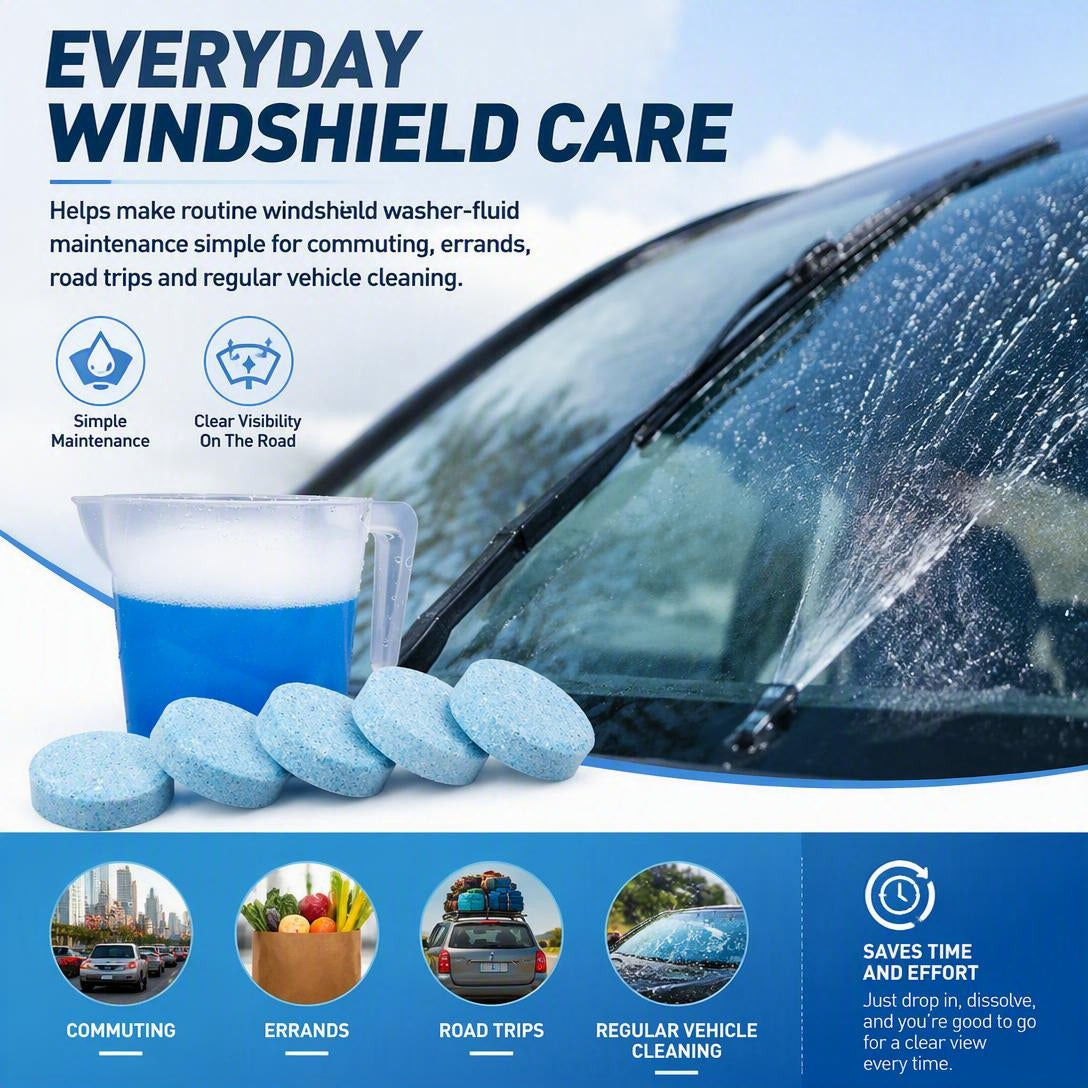 30 Pcs Car Windshield Washer Fluid concentrate Tablets