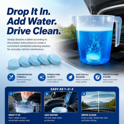 30 Pcs Car Windshield Washer Fluid concentrate Tablets