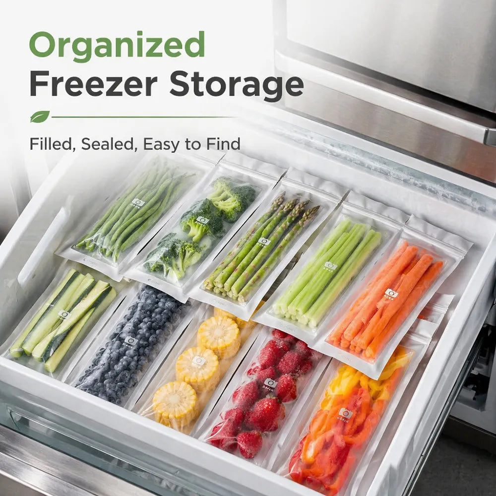 🔥Reusable Long Food Storage Bags Keep Food Fresh Longer. Organize Your Kitchen Smarter.