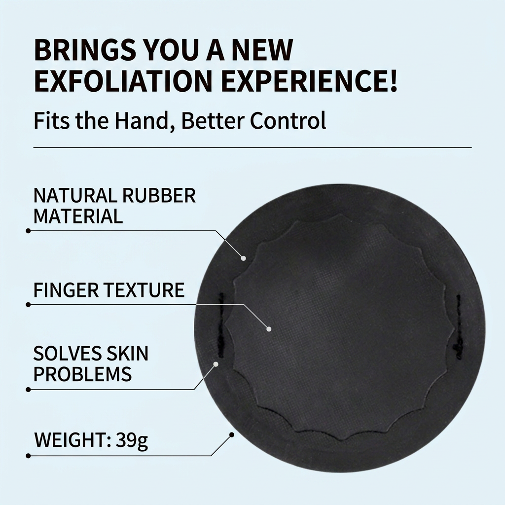 🧼Finger-sized rubber painless round bath towel