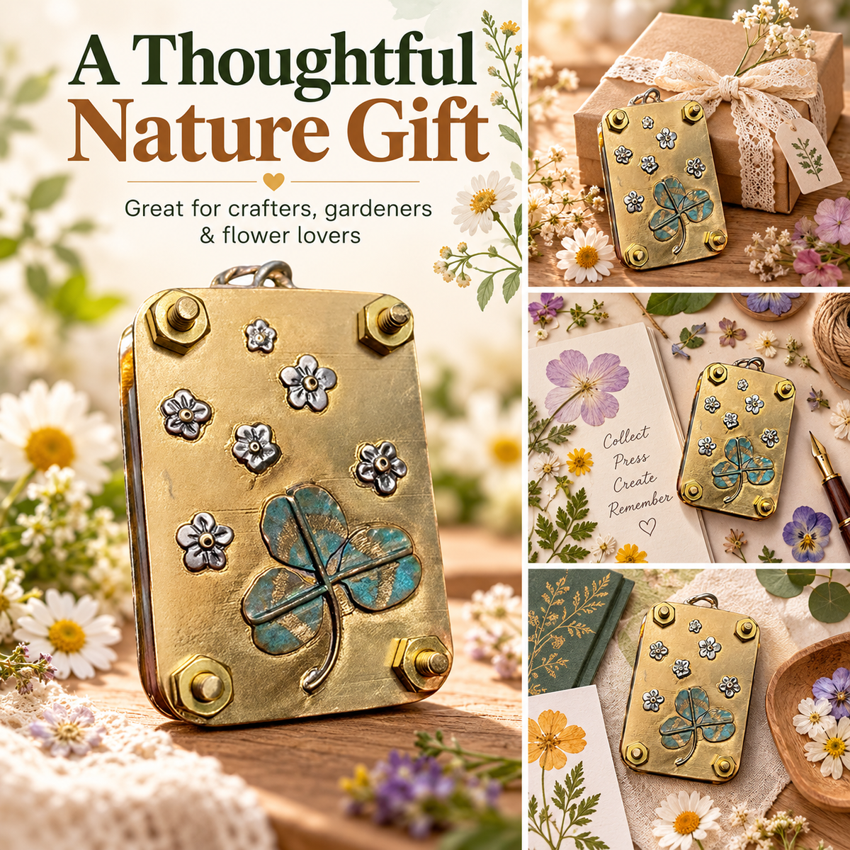 🌸Creative Handmade Metal Miniature Flower Press