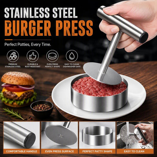304 Stainless Steel Burger Press