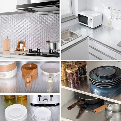 ✨Self-adhesive aluminum foil kitchen splash-proof wallpaper